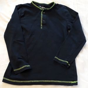 Joe Fresh Boys size 7-8 Navy Blue Henley shirt